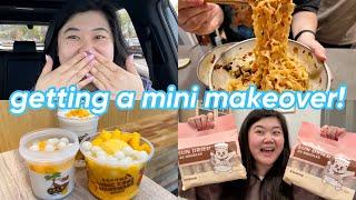 trying viral instant noodles, my fav mango dessert shop + chopping my hair off!! ‍️