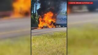 Fiery fatal crash on Interstate 195 west in Seekonk prompts delays