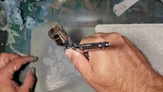 How to airbrush a Skull using the Moneymaker stencil