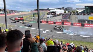 Guanyu Zhou Silverstone 2022 crash fan view