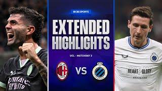 AC Milan vs. Club Brugge: Extended Highlights | UCL League Phase MD 3 | CBS Sports Golazo