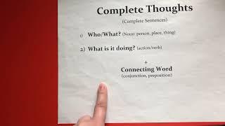 Complete Thoughts Instruction