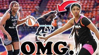 OMG: WHAT Aliyah Boston JUST Did With Angel Reese During Warmup