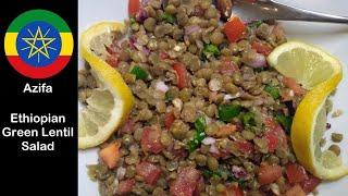 Ethiopian Azifa Green Lentil Salad Easy & Healthy Vegan Recipe- Passportcookbook