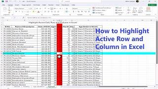 How to Highlight Active Row and Column in Excel