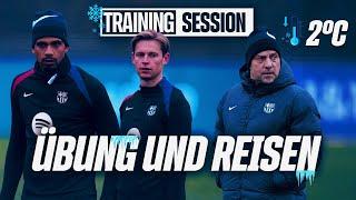 ️ FREEZING COLD SESSION in GERMANY before travelling BACK HOME | FC Barcelona Training 