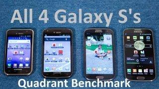 Samsung Galaxy S4, S3, S2, S1 Quadrant Benchmark