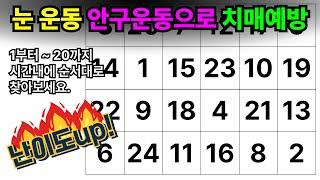 눈 운동 안구운동으로 치매예방!!!