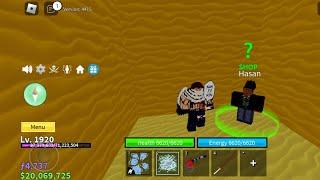 Buying the swords man hat from Hasan. (Blox fruits)