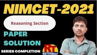 NIMCET 2021 PYQ Reasoning /Series Completion/By RD Sir/Run Tutorials/VARANASI