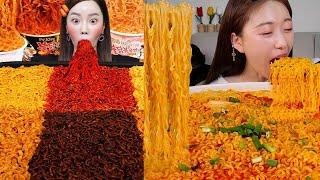 Buldak Party  Six Flavor Spicy Korean Ramen Rosé Carbo Eatingshow Mukbang ASMR