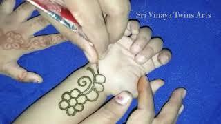 Simple Arabic mehndi design for baby hand || kids mehndi design 2020