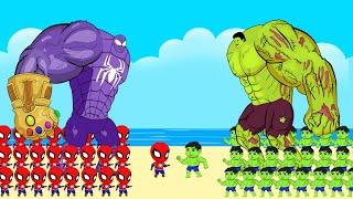 Evolution of HULK ZOMBIE Vs Evolution of SPIDER THANOS : Who Will Win?| SUPER HEROES MOVIE ANIMATION