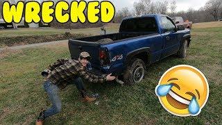 He WRECKED His Truck!