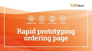 Tutorial rapid prototyping ordering page