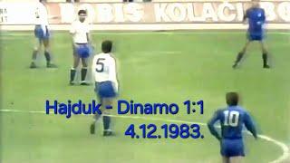 Hajduk - Dinamo 1:1  4.12.1983. (17.kolo Prve savezne lige 1983/1984.)