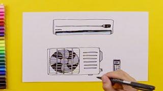 How to draw an air conditioner