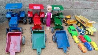 Gudiya ki kahani part 76. Khilona ko pani se saaf kiye. toy mini tractor.