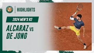 Alcaraz vs De Jong Round 2 Highlights | Roland-Garros 2024