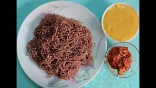 Ragi Janthakalu/Ragi Idiyaapam/Finger Millet Steamed Noodles/Ragi NoolPuttu/String Hoppers/Authentic