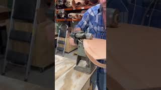 Oddly Satisfying Leatherwork - Skiving Leather on a Landis Boot Machine