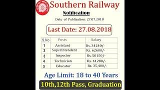 Southern Railway Recuritment 2018