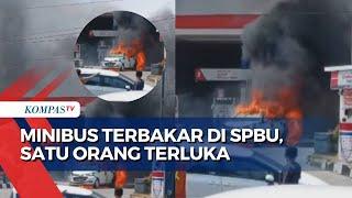 Sebuah Minibus Terbakar di SPBU Bengkulu, Sopir Alami Luka Bakar