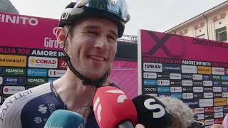 Derek Gee - Interview at the start - Stage 20 - Giro d'Italia 2025