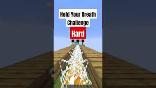 Hold Your Breath Challenge, Hard! #shorts #short #minecraft