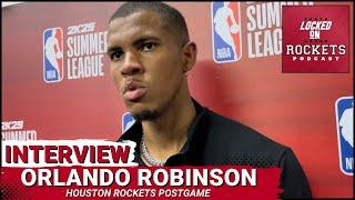 Orlando Robinson | Postgame Houston Rockets Vs Washington Wizards | 2024 NBA Summer League