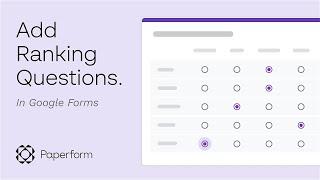 How to add Ranking Questions in Google Forms