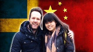 Swedish guy tries to speak Chinese, Chinese girl tries to speak Swedish - Language challenge