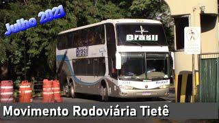 Ônibus saindo rodoviária Tietê - Julho 2021 - T6EP11