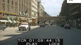 1960s POV from Front of Car, Driving through Copenhagen, Denmark