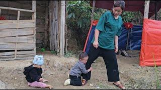 Single mother renovates and renovates the kitchen to prepare for Tet and simple family meals.