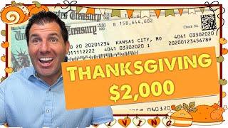  Thanksgiving Day: $2,000 4th Stimulus Check Update - Social Security, SSDI, SSI, Low Income