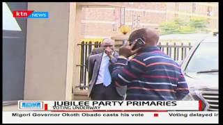 Deputy President William Ruto arrives at Jubilee headquarters to oversee the party primaries