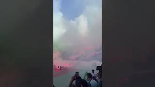 Raja Casablanca vs FAR Rabat. Ultras Raja performed a great pyro show in final of Throne Cup