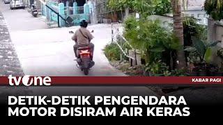 Pengendara Motor di Bekasi Disiram Air Keras saat akan Berangkat Kerja! | Kabar Pagi tvOne