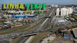 Linha Verde Curitiba de 2019 a 2024 inauguração em 3 minutos - timelapse drone 4k