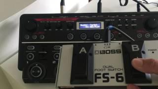 Boss RC-505 and FS-6 controller