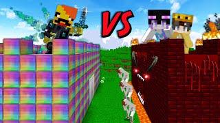 Op Castle vs Monster Castle in minecraft