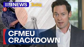 Pressure mounting on CFMEU after hidden police camera films alleged kickback deal | 9 News Australia