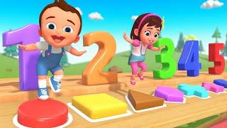 Learn Shapes & Numbers Wooden Slider Tumbling Toys | Preschool Kids Learning 3D Educational Toddler