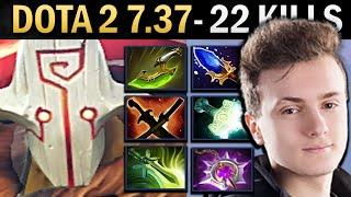 Juggernaut Gameplay Miracle with 21 Kills and Mjolnir - Dota 7.37