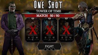 Tower of Time Battle 50 One Shot An Incredible Team That ignores Everything (Mortal Kombat Mobile)