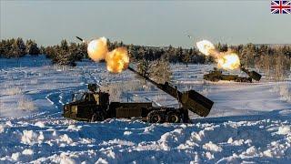 British Gunners take aim and fire Archer Artillery System for the first time