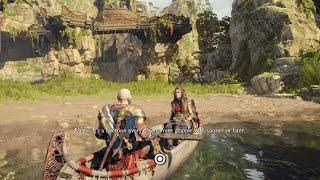 Kratos trusts Angrboda with his life Scene - God Of War Ragnarok