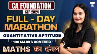 CA Foundation Sep 24 | 100 Marks Covered | Full Day Marathon | QA | Shivani Sharma