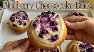 Blueberry Cheesecake Buns  Bake With Me